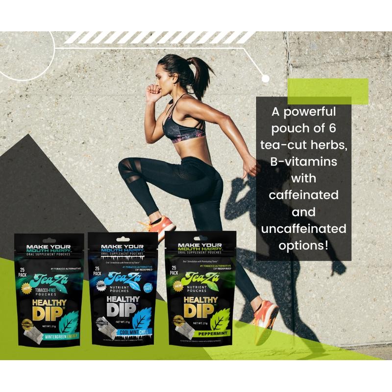 Minty Bag Bundle - TeaZa Energy Pouches with Herbal Tea