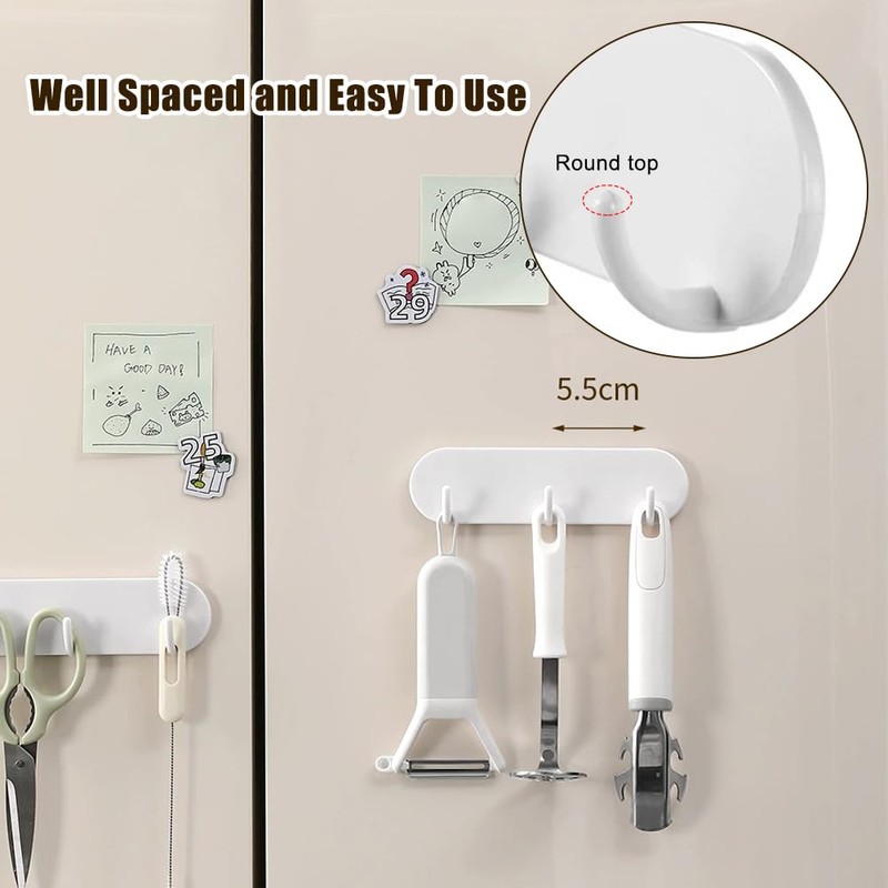 TESSTSY Pack of 2 Magnetic Key Holder with 3 Hooks,