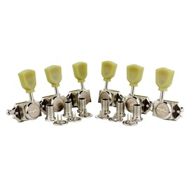 Guyker 6Pcs Guitar Locking String Tuning Pegs (3R + 3L) – 1:15 Vintage Deluxe Style Tuners Key Machine Heads Set with Keystone Knobs Replacement for Les Paul Style Electric, Folk or Acoustic Guitars