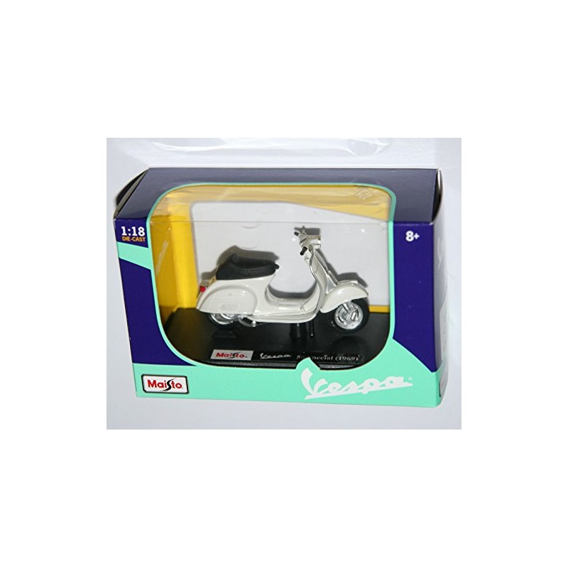Vespa 50 Special (1969) White Maisto Motorcycle Scooter Model 1:18
