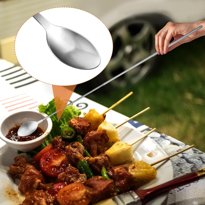 Salbsever Telescopic Spoon - Extending 2063cm/ 824.8in, Stainless Steel Barbecue