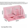 Pink Desk Organiser, Mesh Metal Office Organiser with Drawer and