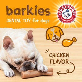 Arm & Hammer for Pets Barkies Tree Bark Compressed Wood Collection, 7 Inch Chicken Flavored Wood Blend Chew Toy for Dogs | Faux Stick, Splinter-Free, Safer & Durable Alternative to Chewing Sticks