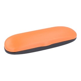Beautiful "Sawu" Glasses Case in Orange - Hard Shell - Metal Hinge - Soft Lined Interior