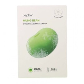 Be Plain Mung Bean Cooling & Slim Face Mask 10 sheets on / 비플레인 녹두 쿨링 앤 슬림 페이스 마스크 10매 온