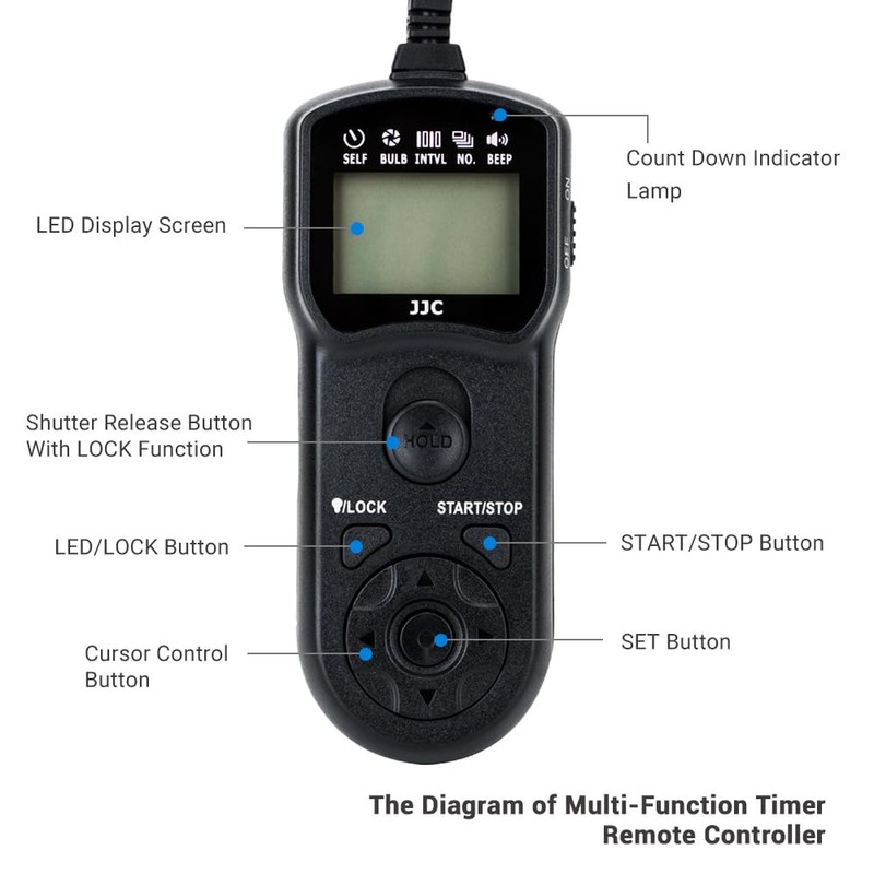 JJC Wired Remote Controller Shutter Release for EOS R R6