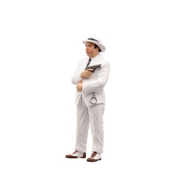 LINO Banfi - Il Commiserio - Film Scene Il Commissario Lo Gatto - PVC Collectible Figure Statue - Height 11 cm