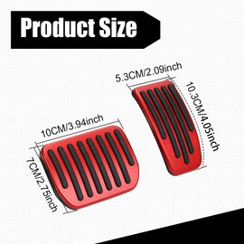 deemars Foot Pedal Pads Set for Model 3 Model Y 2016-2025, Auto Aluminum Pedal Covers, Non-Slip Performance Aluminum Car Accessories Brake & Accelerator Pedal Covers for Model 3/Y