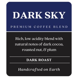 Copper Moon Dark Roast Ground Coffee, Dark Sky Blend, 12 Ounce Bag