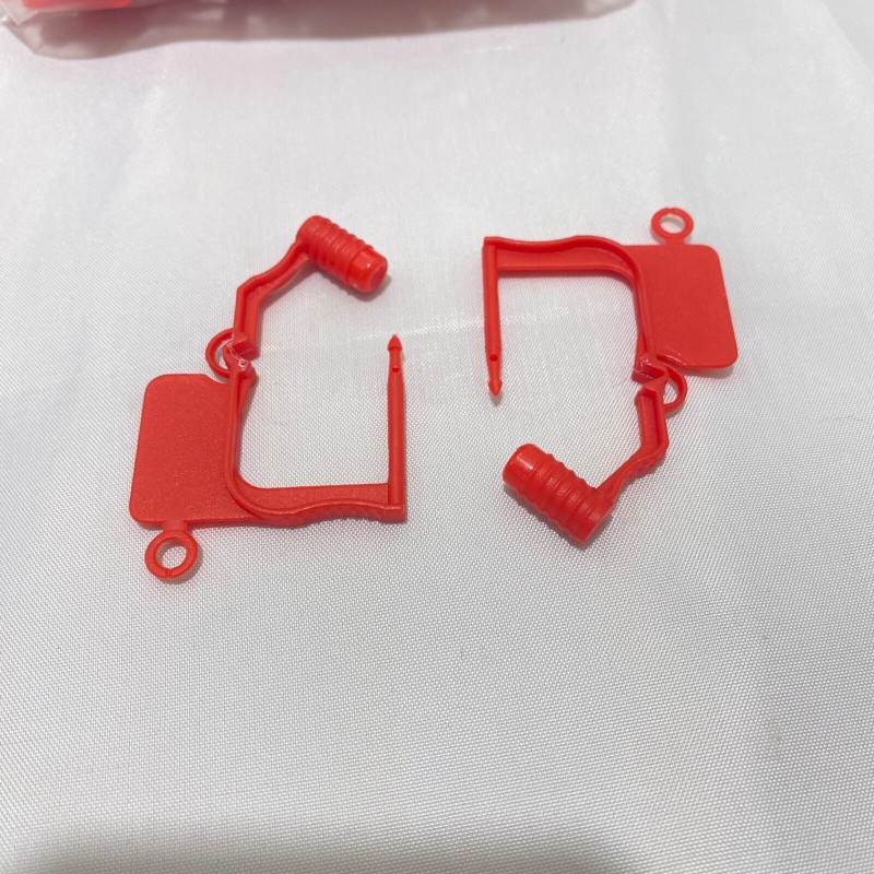 Padlock Seal Tags Health Care Logistics Un-Numbered Red Plastic 100