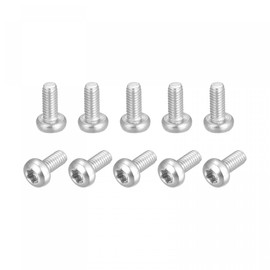 sourcing map M2.5x6mm Torx Security Machine Screws, 10pcs 316 Stainless Steel Pan Head Tamper Proof Screw Fasteners Bolts
