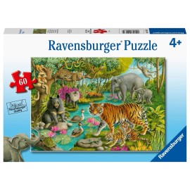 Ravensburger 60-Piece Animals of India Jigsaw Puzzle for Kids | Sturdy,...