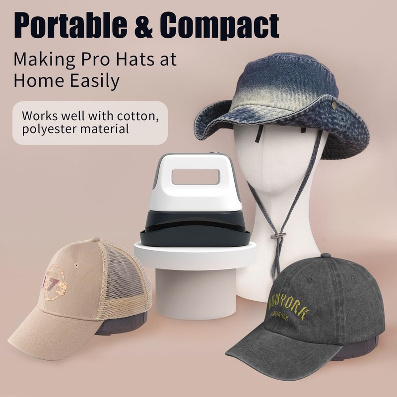 UOKRR Hat Press, Mini Hat Heat Press Machine for Caps