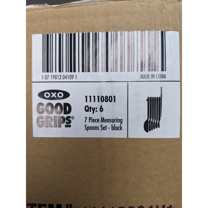 OXO NWT NEW 7 pc MEASURING SPOONS CUPS SET BLACK