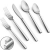 Cubic 20-Piece Silverware Set, Flatware Set Stainless Steel, Modern Cutlery