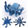 qumHmup Octopus Aquarium Ornaments Decoration, Blue Artificial Sea Life, Glowing