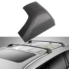 Front Left Roof Rack Rail Cover End Cap for 2020-2024 Toyota Highlander Limited Platinum XLE XSE (Not L, LE), Black ABS Roof Luggage Cargo Exterior Protection Shell Trim Replacement