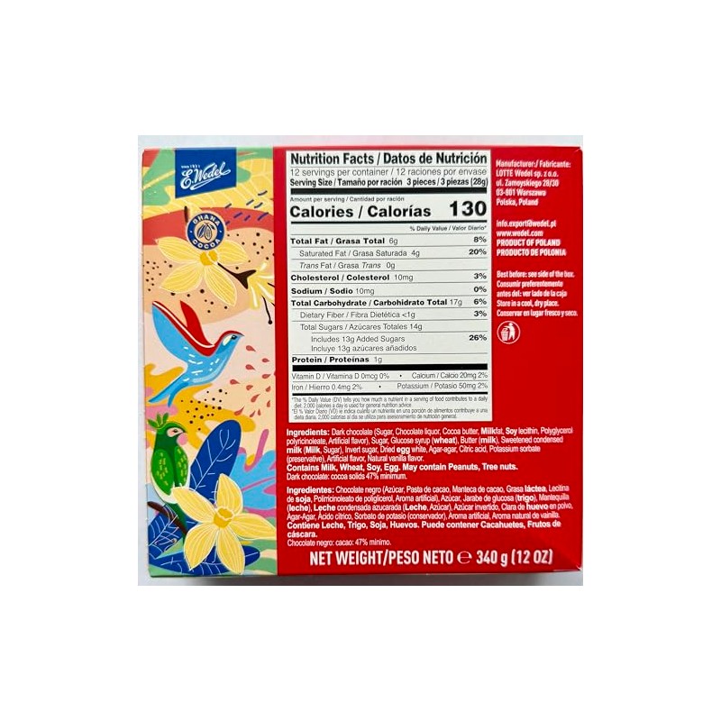 Ptasie Mleczko Chocolate Covered Vanilla Marshmallow (birds milk chocolate), 13.4