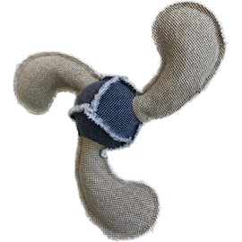 Kingfisher Soft and Squeaky Denim Frisbee Pet Toy