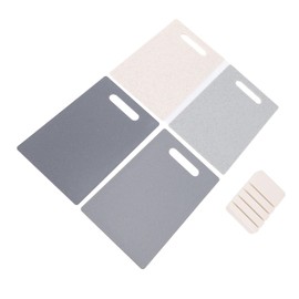 Plastic Cutting Board Set 4PCS Cutting Board Set, Sturdy PP Plastic Anti Slip Chopping Boards with Stand for Meat Veggies Fruits Kitchen, 3.3x11.1in Chopping Board with Stand