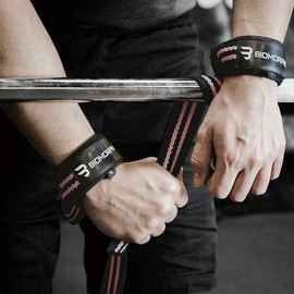 BIOMORPH Professional Lifting Straps 60 cm for Strength Training, Fitness, Bodybuilding - Lifting Straps for Men and Women with Instructions (Pink)