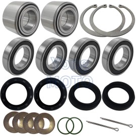 JINFANNIBI Front Rear Wheel Bearing Seals Kit for Yamaha Grizzly 400 450 YFM400 YFM450