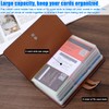 Romozi RFID Credit Card Holder, Leather Business Card Organizer with