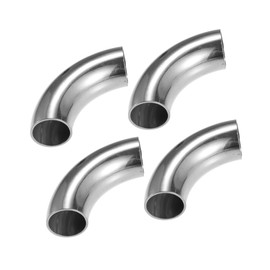 A ABSOPRO 4Pcs OD 1Inch 90 Degree Stainless Steel Bend Tube Exhaust Elbow Pipe Item Replacement