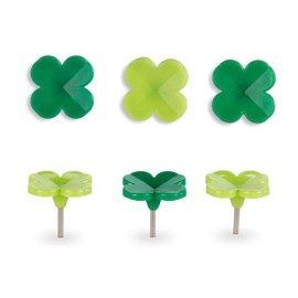 Kikkerland Lucky Clover Push Pins, Set of 20 (ST101)