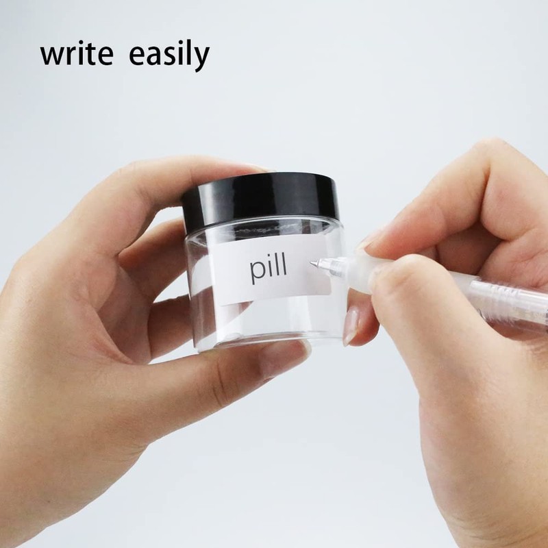 BiBiFly 60ml 30pcs Clear Plastic Round Jars with Black Lids,