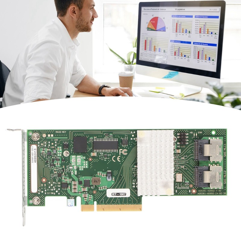 RAID Controller Card 6Gbps 2 SAS SSF 8087 PCIe Interface