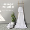 Ultra Soft Bath Towel Set of 4, White Extra Large