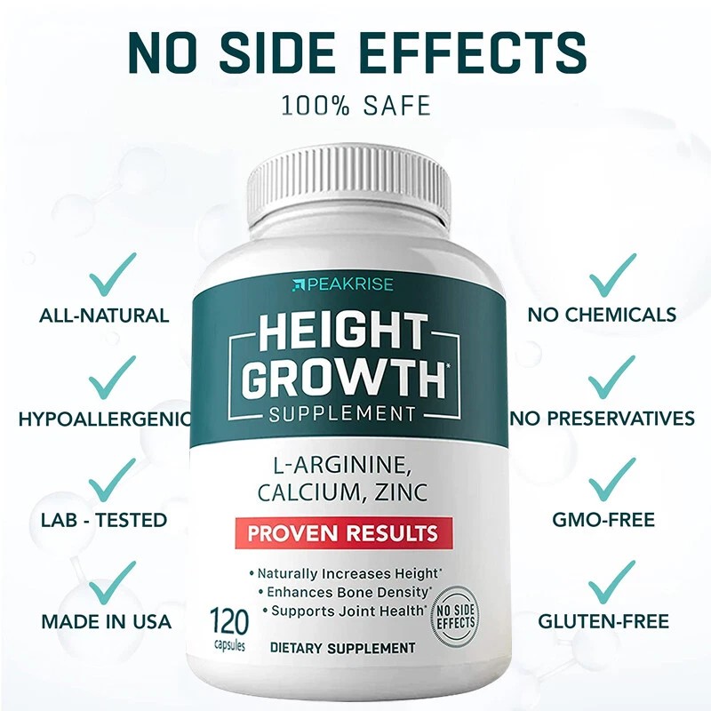 Balincer Height Growth Supplement - 60 Caps -Enhance Bone Strength,Devel