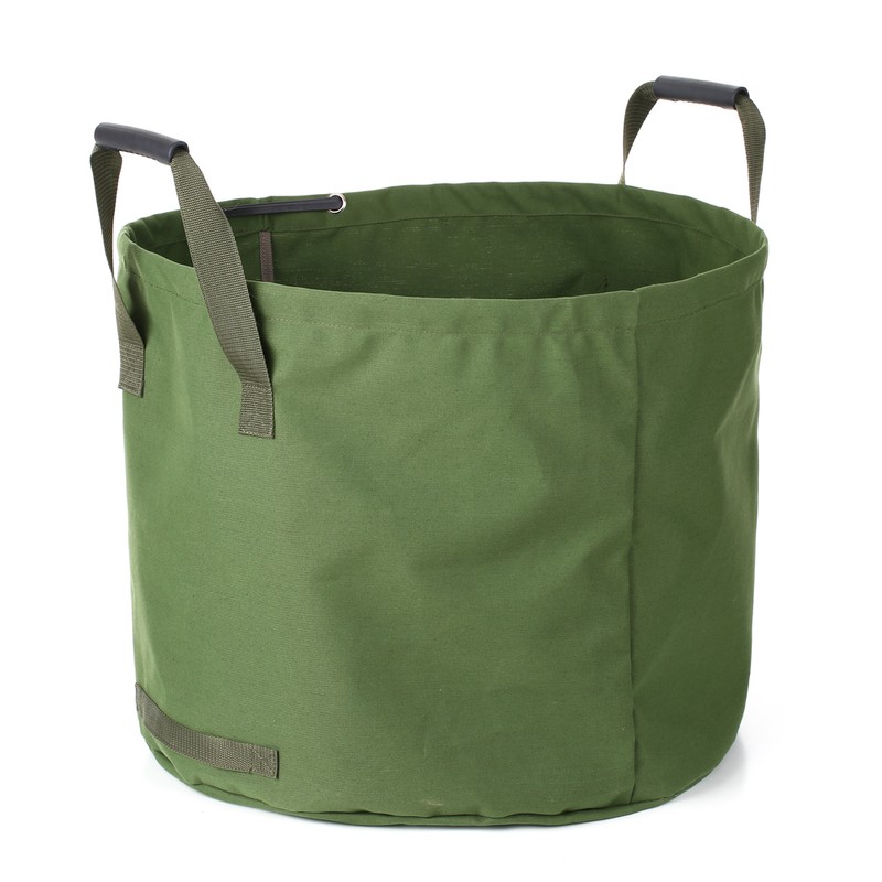 Collapsible Garden Bag Canvas Reusable Gardening Bag Water Resistant Garden