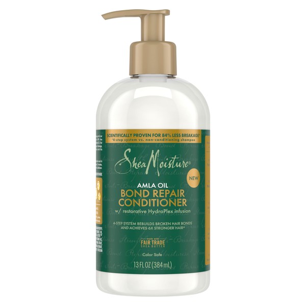Shea Moisture Bond Repair Conditioner Amla Oil to Strengthen Hair with Anti-Breakage with Restorative HydroPlex Infusion 13 oz