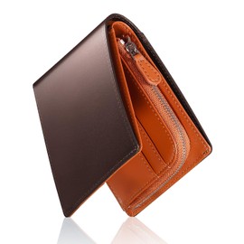 DOOMUS Genuine Leather Wallet with 11 Cards, YKK Zipper, Gift Box Included, Present, Large Capacity, Men's, Bifold Wallet, Father's Day, Men's Wallet, Small Wallet, dark brown