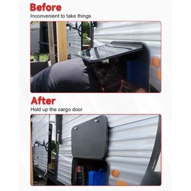 FYWZ Magnetic Baggage Door Catch and Holder Kit - RV Magnetic Door Catch RV Storage Door Latch to Keep Door Open for Motorhome Travel,Travel Trailers, Camper (Black 2 Pair)