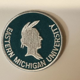 Unbranded EASTERN MICHIGAN HURON EAGLES VINTAGE EMBROIDERED IRON ON PATCH 2.5” Nice