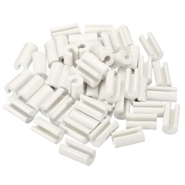 PATIKIL Kitchen Sink Rack Feet, 50 Pack 4.8mm ID x 9.5mm OD Plastic Sink Protective Replacement Feet Wire Bumpers Protector for Kitchen Sink Grid, White