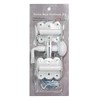Screen Door Hardware Kit with Self-Closing Hinges White