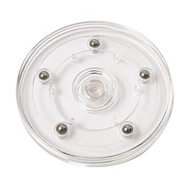 1 Piece Turntable Organizer Rotating Turntable Organizer Bearings Round Swivel Plate Ball Bearing Rotating Tray Rotating Swivel Stand Spinner with Steel Ball Bearings(Transparent, 4inch)