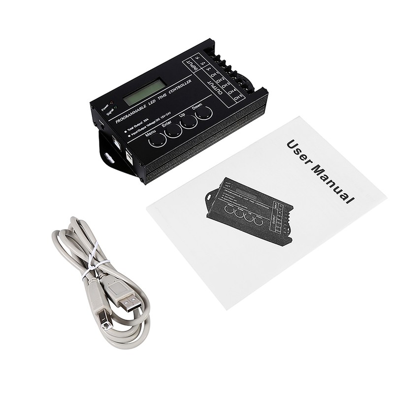 DC12/24V 20A Programmable LED Time Controller 5 Channels Color Adjustable