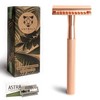 ANYMALE® Safety Razor Rose Gold Edition - Includes 5 Astra