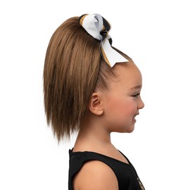 Girly Curls Cheerleader 11" Straight Ponytail Hairpiece for Girls and Teens (Toffee)