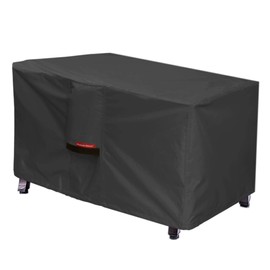 Porch Shield Patio Fire Pit Cover - Waterproof 600D Outdoor Rectangular Fire Table Cover Deck Box Protector - 58 x 24 inch, Black