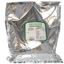 Frontier Co-op Bell Peppers, Red and Green, 3/8" Diced, Kosher | 1 lb. Bulk Bag | Capsicum annuum