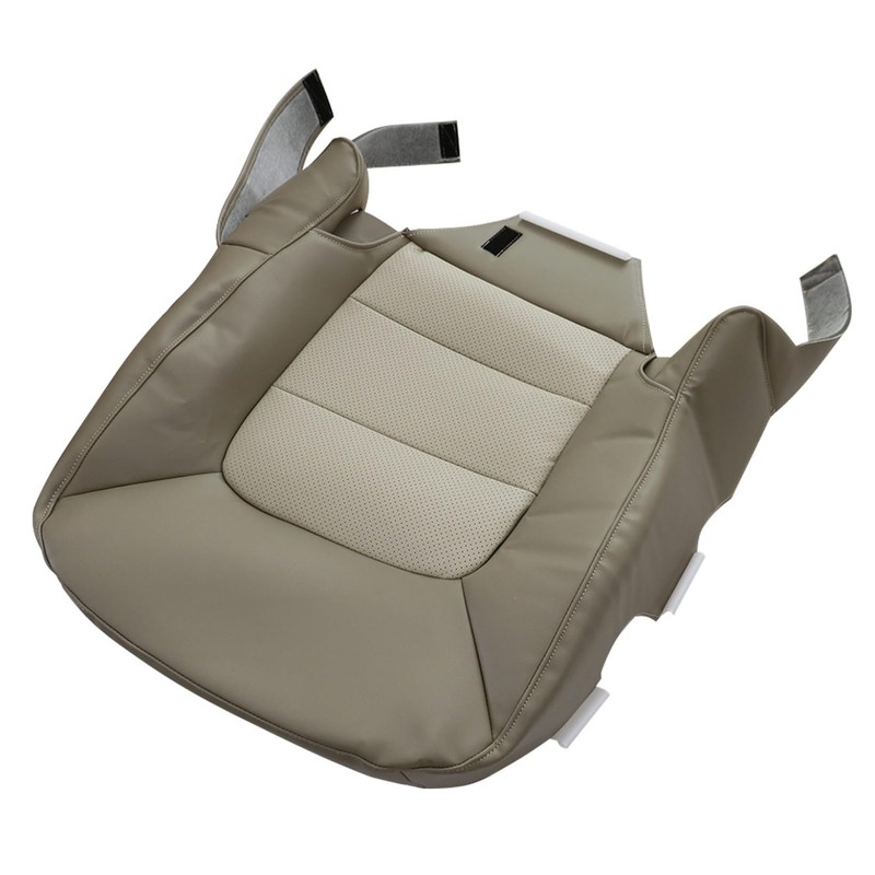 NLQR Driver and Passenger Replacement Bottom Seat Covers Leather Tan