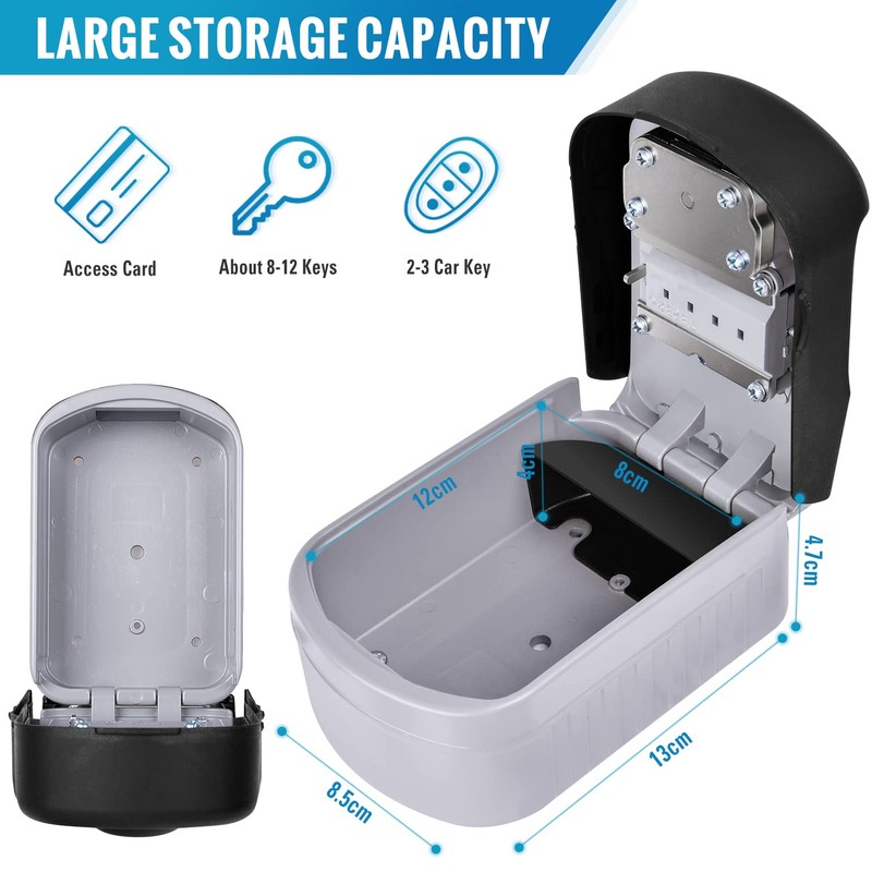 ENONEO Key Safe Key Safe with 4-Digit Combination Code with