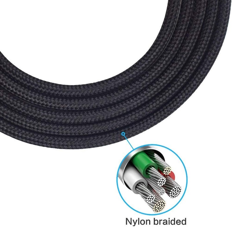umvowuxa Audio Cable for GSP600 Headset Series Computer Durable (Black/2M)
