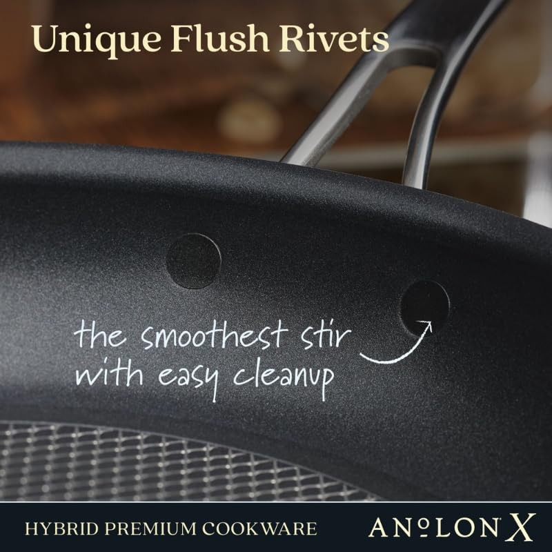 Anolon X Hybrid Nonstick Frying Pan/Skillet with Helper Handle, 12